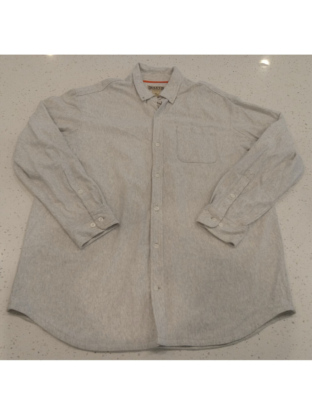 Duluth Trading Co Shirt Mens XL Gray Cotton Long Sleeve Button Down Pocket XL